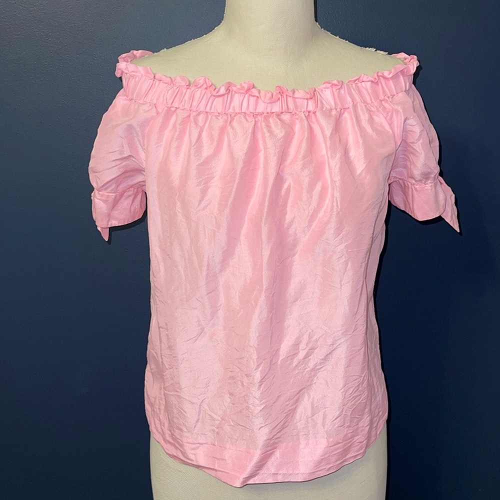 Pink silk J. Crew Top Size 4